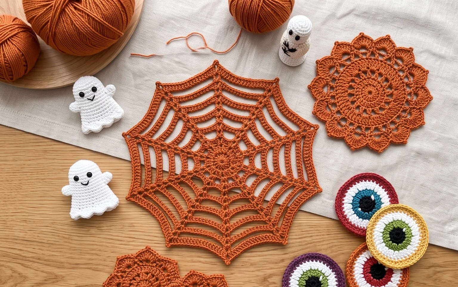 Halloween Table Decor Elements – Free Crochet Patterns