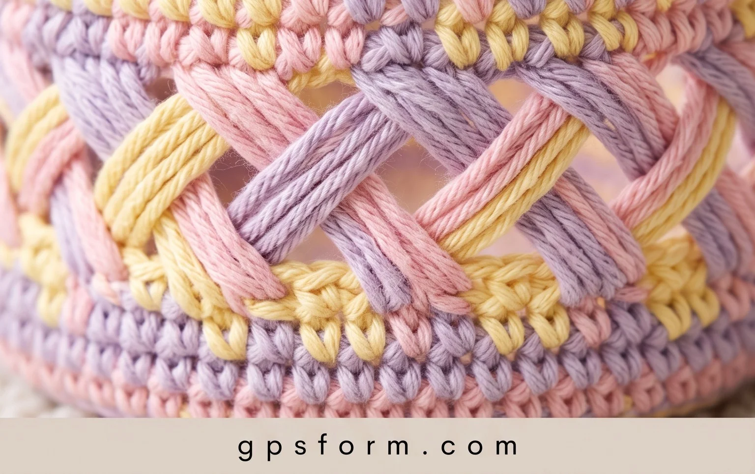 Crochet Celtic Weave Basket